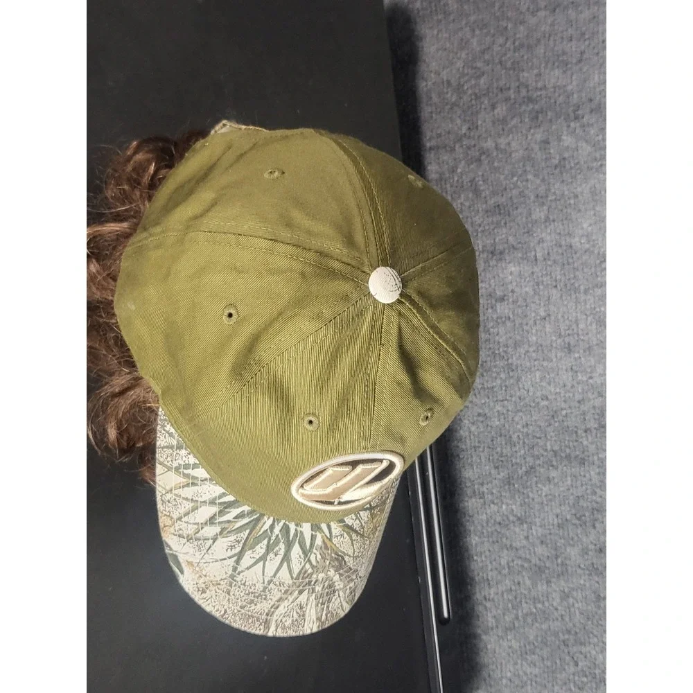 GameGuard Outdoors Hat Men OS Olive Green Embroidered Logo Camo Bill Hunting Cap
